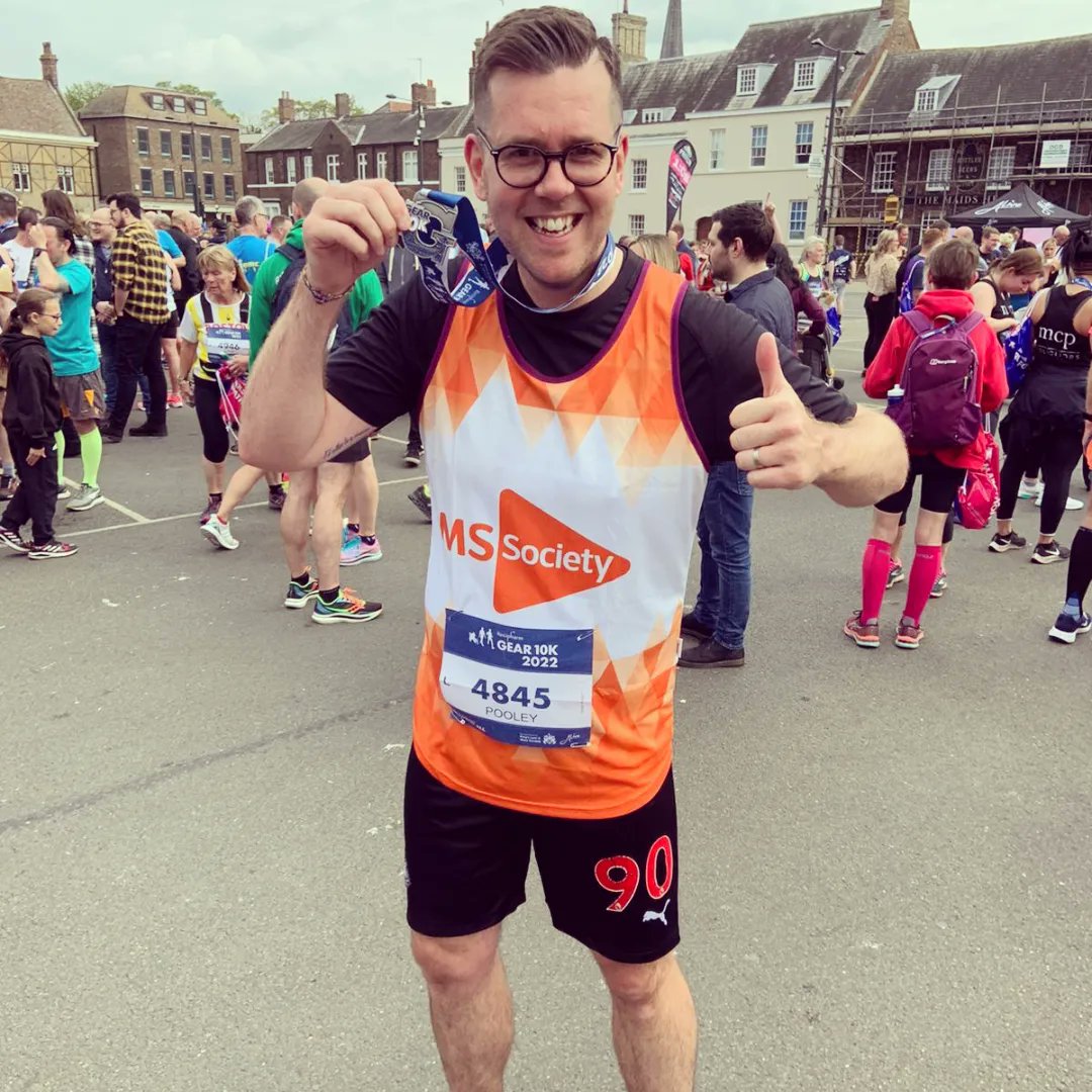 First EVER 10k run and smashed out a 56:50 finish @GEARKL. Obliterating my goal of 59:59! @mssociety
@mssocietyuk
Definitely also didn't cry on the home straight with all the emotion and cheering. #feelingproud #mssociety #runforall #gear10k