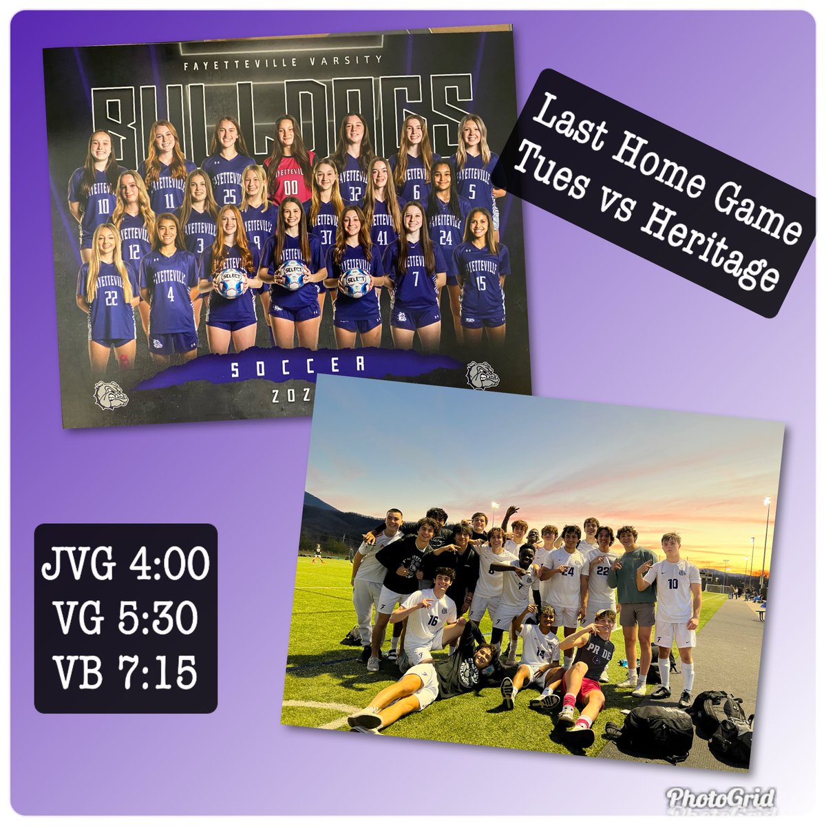 FHS Girls Soccer (@fhsbulldogsgscr) on Twitter photo Last home game for the Purple Dogs! Come out and support! Both teams are serious contenders for a state title!! 💜☔️💜<a href="/FayBulldogs/">FHS Bulldogs</a> <a href="/ReportVarsity/">The Varsity Report-NWA</a> <a href="/fayar/">FPS</a> <a href="/FBulldogsoccer/">FHS_BulldogSoccer</a> Last home game for the Purple Dogs! Come out and support! Both teams are serious contenders for a state title!! 💜☔️💜<a href="/FayBulldogs/">FHS Bulldogs</a> <a href="/ReportVarsity/">The Varsity Report-NWA</a> <a href="/fayar/">FPS</a> <a href="/FBulldogsoccer/">FHS_BulldogSoccer</a>