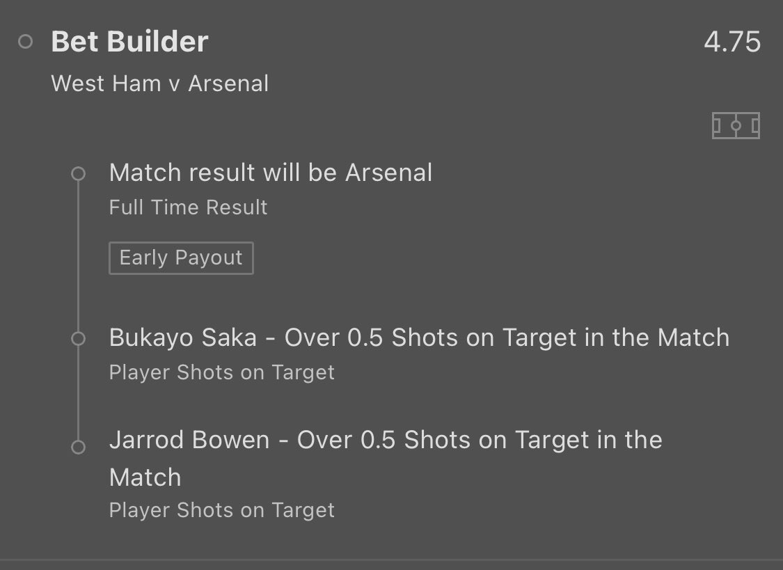 TipsRaw's tweet image. West Ham v Arsenal Bets ⚽️

- Builder @ 1.72

- Bigger Odds Builder @ 4.75

- Longshot @ 17.0 

Drop a Like to support the page ❗️