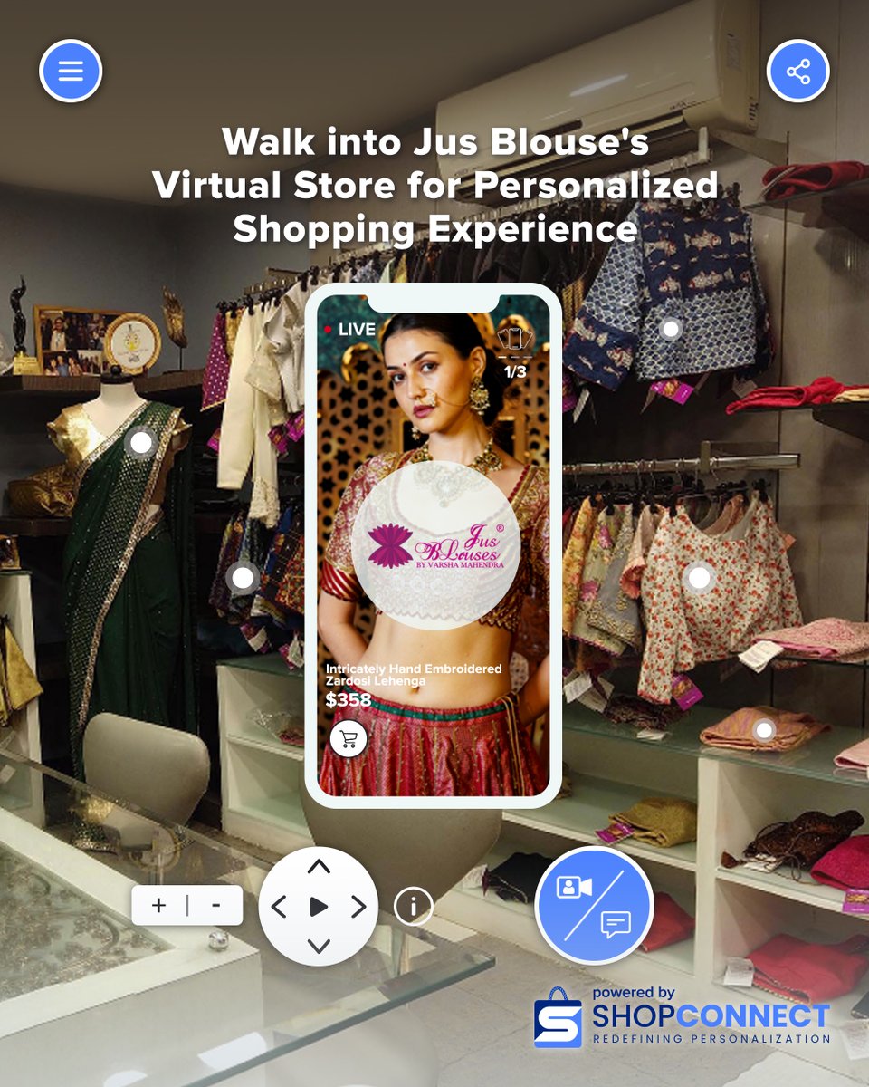 ShopConnectLive's tweet photo. Welcoming Jus Blouse as a ShopConnect partner. Now their customers can experience a connected shopping journey with ShopConnect's immersive eCommerce tools. Take a virtual tour of the store here: https://t.co/n4M8Rw9hGS

#connectedshopping #ecommerce #videoconnect #ShopConnect https://t.co/Cq2IsLiveE