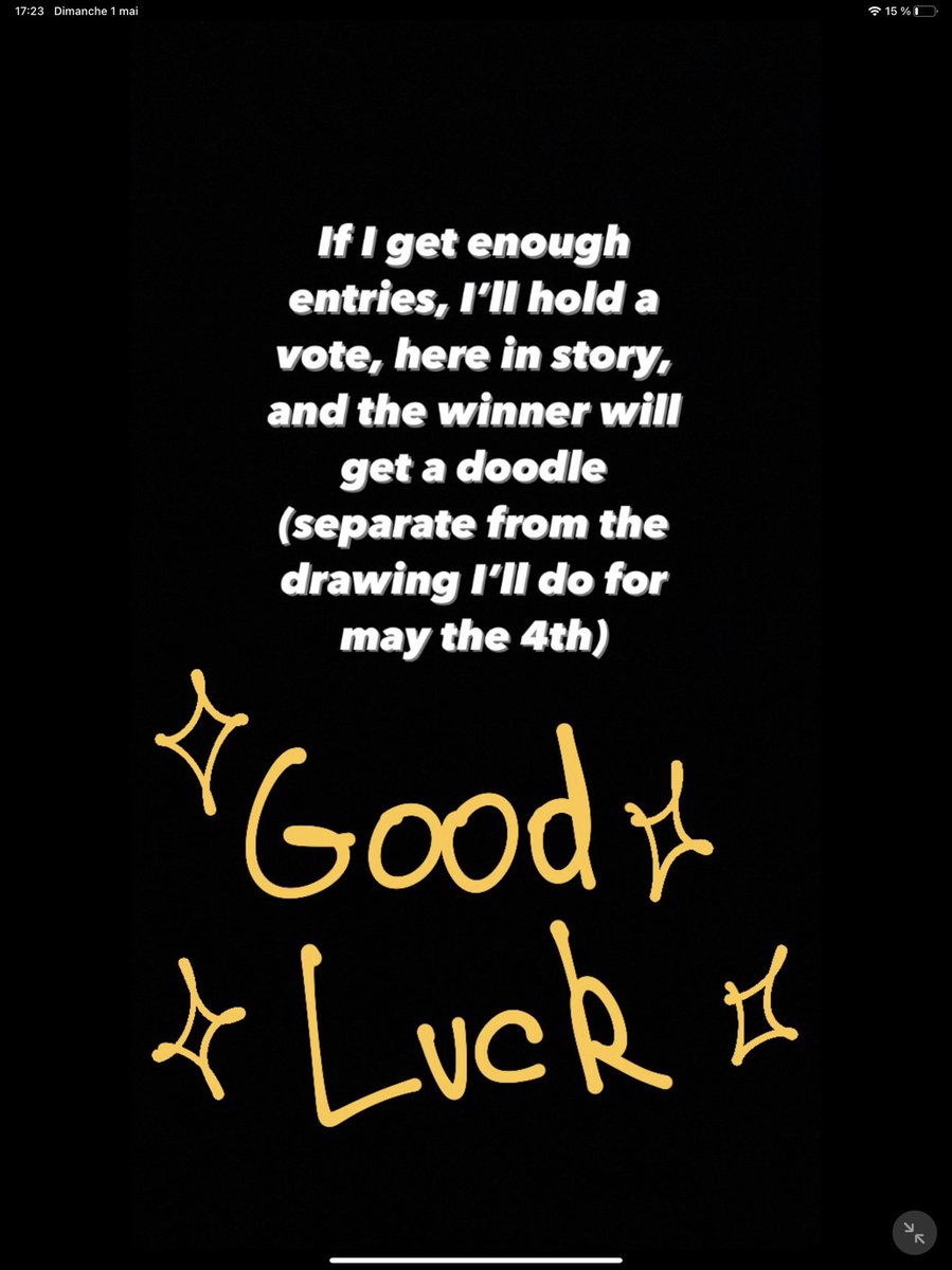 thefrench_kitty's tweet photo. May the 4th is approaching, and I still have no Idea what to draw, so I started a little event in story on Instagram, rules are in the pictures behind.

If you’re interessed, use the QR code on the last pic, or search sky.ika_draws on Instagram

Good luck guys ~ ❤️ https://t.co/LBi8XKic2r