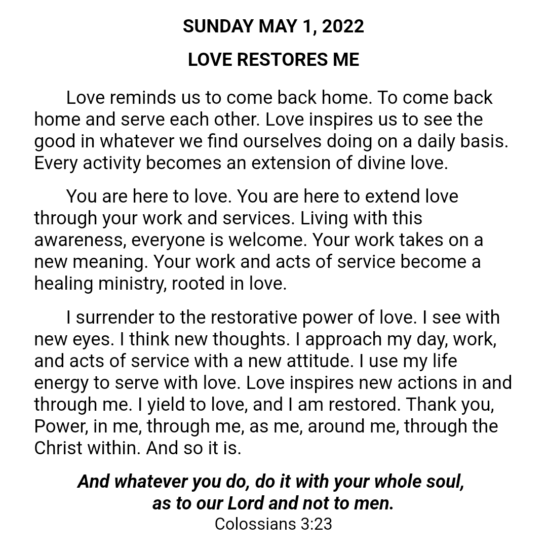 LifeConvRadio's tweet photo. #DailyThoughts downloaded through yours truly for YOU! Published by #HillsideIntlTruthCenter
.
#DailyThoughts #SpiritualPower #Power #Love #Restore #Restoration #Service #ActsOfLove https://t.co/b5j0P2Pl4n