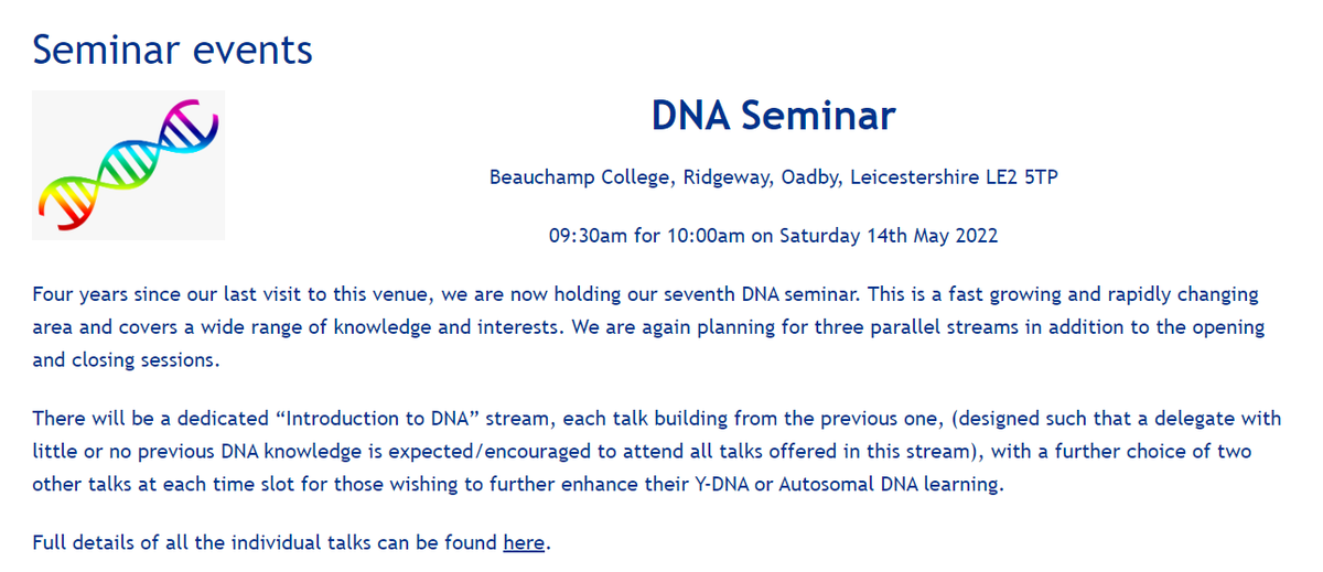 GuildOneName's tweet photo. Today is the last day to book for our in-person DNA seminar in Leicestershire. We hope to see you there. https://t.co/LMUbqlLyQI #GuildDNA https://t.co/EnEzX03onG