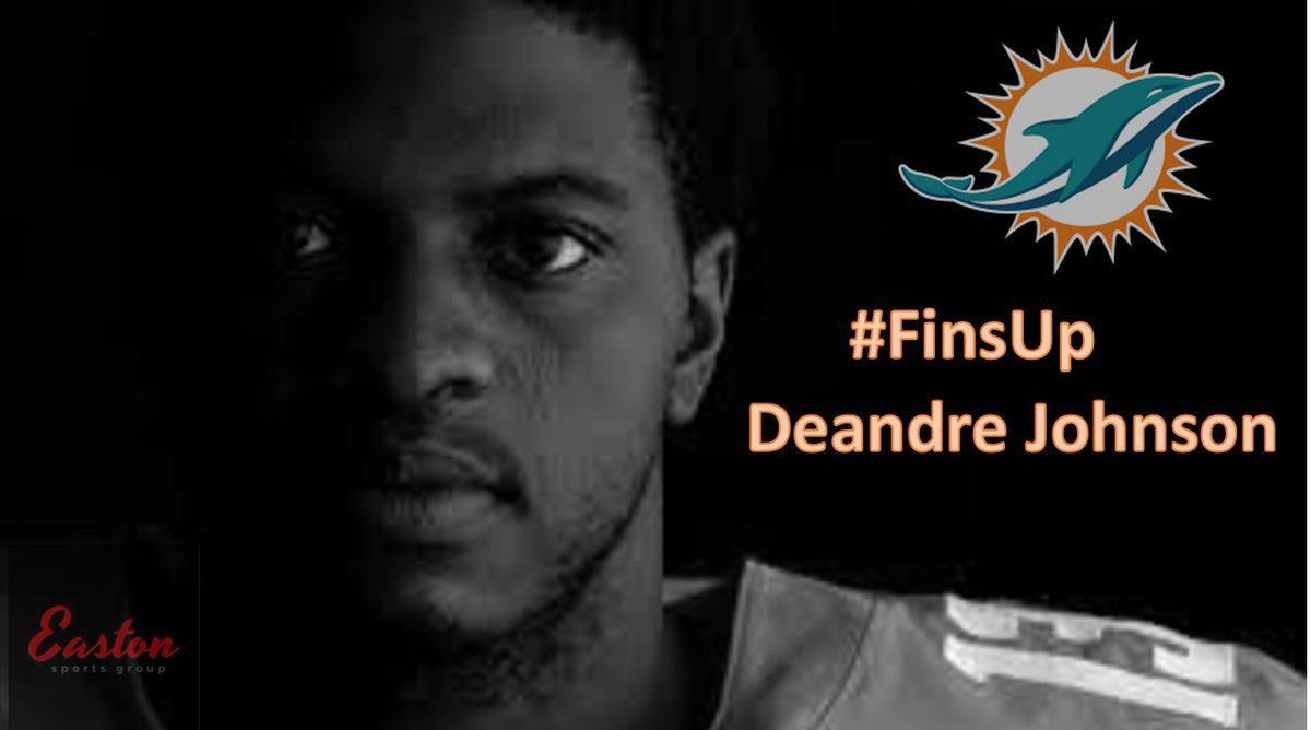 Easton Sports Group (@eastonsportsgrp) on Twitter photo Congrats to <a href="/dreday_17/">Deandre Johnson</a> for signing with the <a href="/MiamiDolphins/">Miami Dolphins</a> !!! #FinsUp <a href="/CanesFootball/">Miami Hurricanes Football</a> <a href="/cassidy_dan/">Pharaoh</a> <a href="/DTODDLAW/">D Todd Williams</a> <a href="/agentmikecelli/">mike celli</a> <a href="/AgentPhilEaston/">Philip Easton, Esq.</a> #EastonSportsGroup #ESGfamily Congrats to <a href="/dreday_17/">Deandre Johnson</a> for signing with the <a href="/MiamiDolphins/">Miami Dolphins</a> !!! #FinsUp <a href="/CanesFootball/">Miami Hurricanes Football</a> <a href="/cassidy_dan/">Pharaoh</a> <a href="/DTODDLAW/">D Todd Williams</a> <a href="/agentmikecelli/">mike celli</a> <a href="/AgentPhilEaston/">Philip Easton, Esq.</a> #EastonSportsGroup #ESGfamily