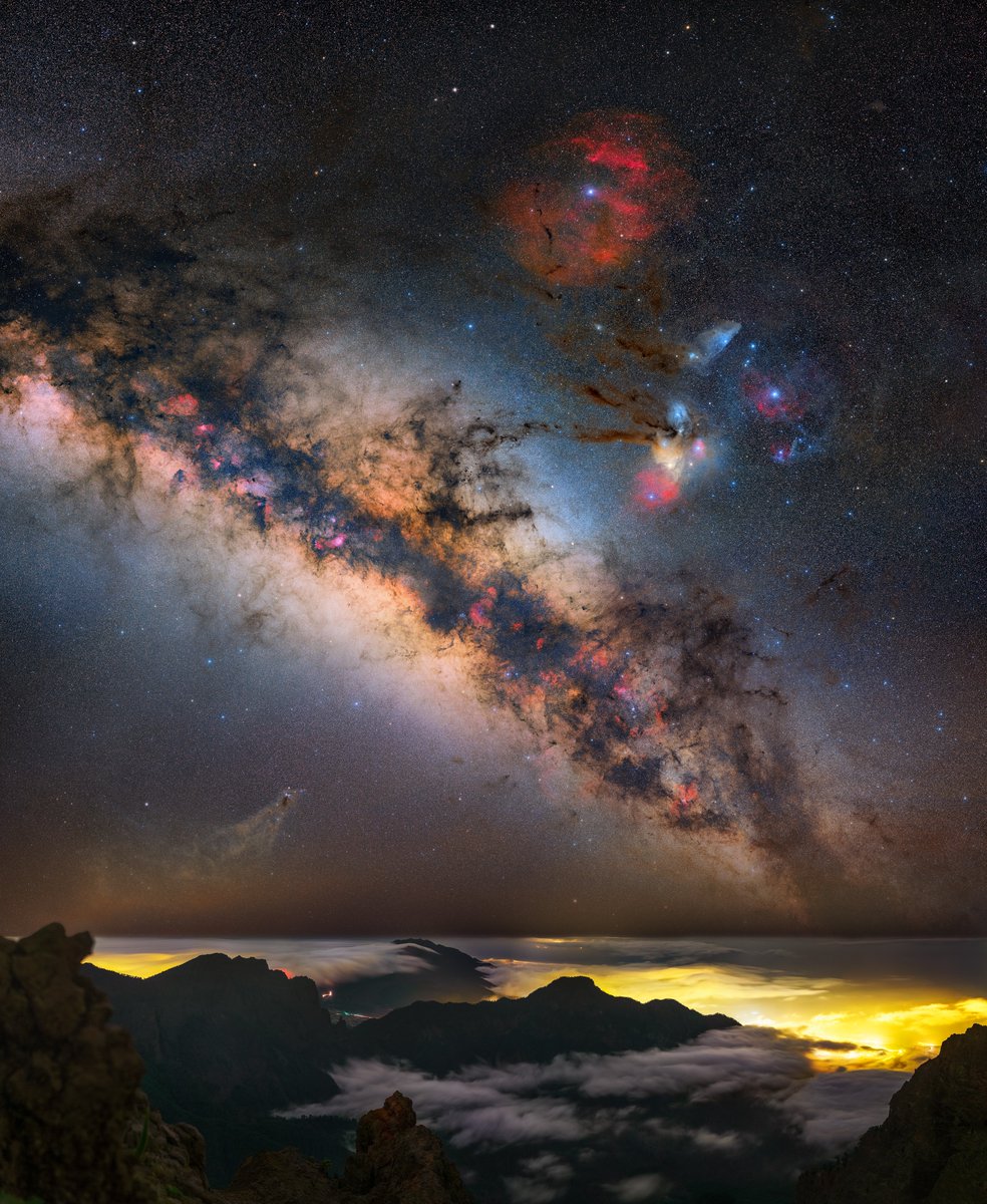 This is my biggest achievement in astrophotography so far! Multiple months of testing with different edits and settings but now finally ended up with this :)

My 135mm half gigapixel panorama from La Palma version 2 with 570 mpx resolution!