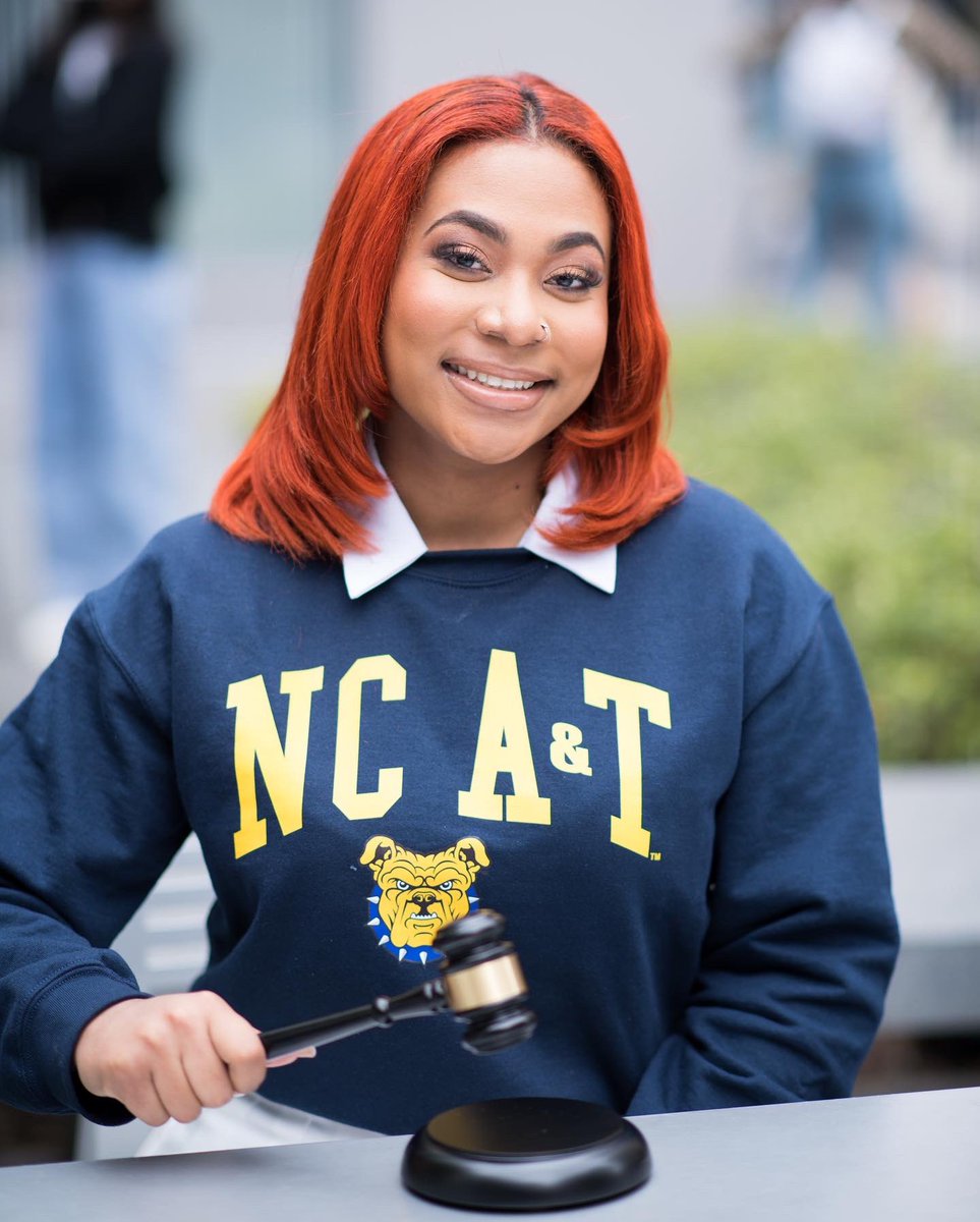 shaylaleilani's tweet photo. Proud to say I’ll be attending THEE illustrious North Carolina Agricultural and Technical State University, majoring in Liberal Studies (pre-law) to become an attorney. Next stop, AGGIE LAND!💙💛 #ncat26 #calssof2026 #NCAT https://t.co/RLApZWTyeB