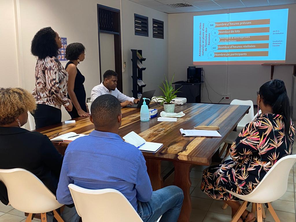 PLIE973's tweet photo. Le 29/04 nous organisions une revue de projet de clause sociale. 99 opérations en cours bénéficiant d'une clause sociale.108 opérations en attente. Bravo aux MO et à nos facilitateurs. @CTdeGuyane @Prefet973 @AVEmploi #Emploi #clausesociale #plieguyane @GabrielServille @FSE_nat https://t.co/QPWGLYD6Vm
