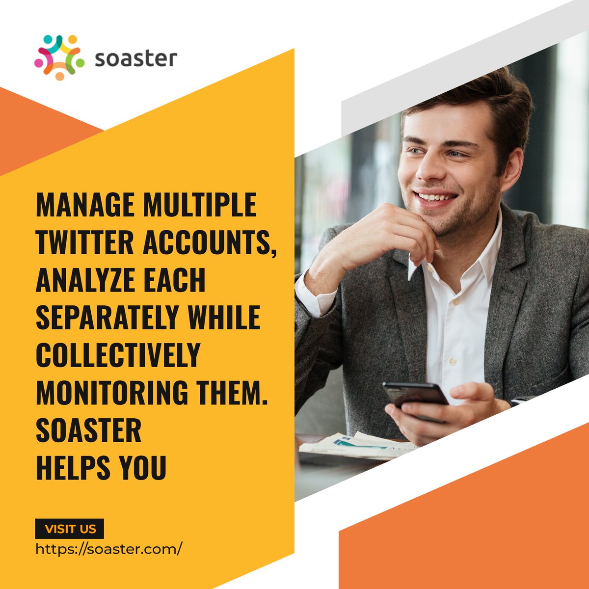 soastermarketng's tweet photo. Manage multiple Twitter accounts, analyze each separately while collectively monitoring them. Soaster helps you. 

Go to website: https://t.co/MWWyZZ5v0J

#twittermarketing #digitalagency #digitalmarketingagency #soaster #wowsoapp https://t.co/glnsGIv5sC