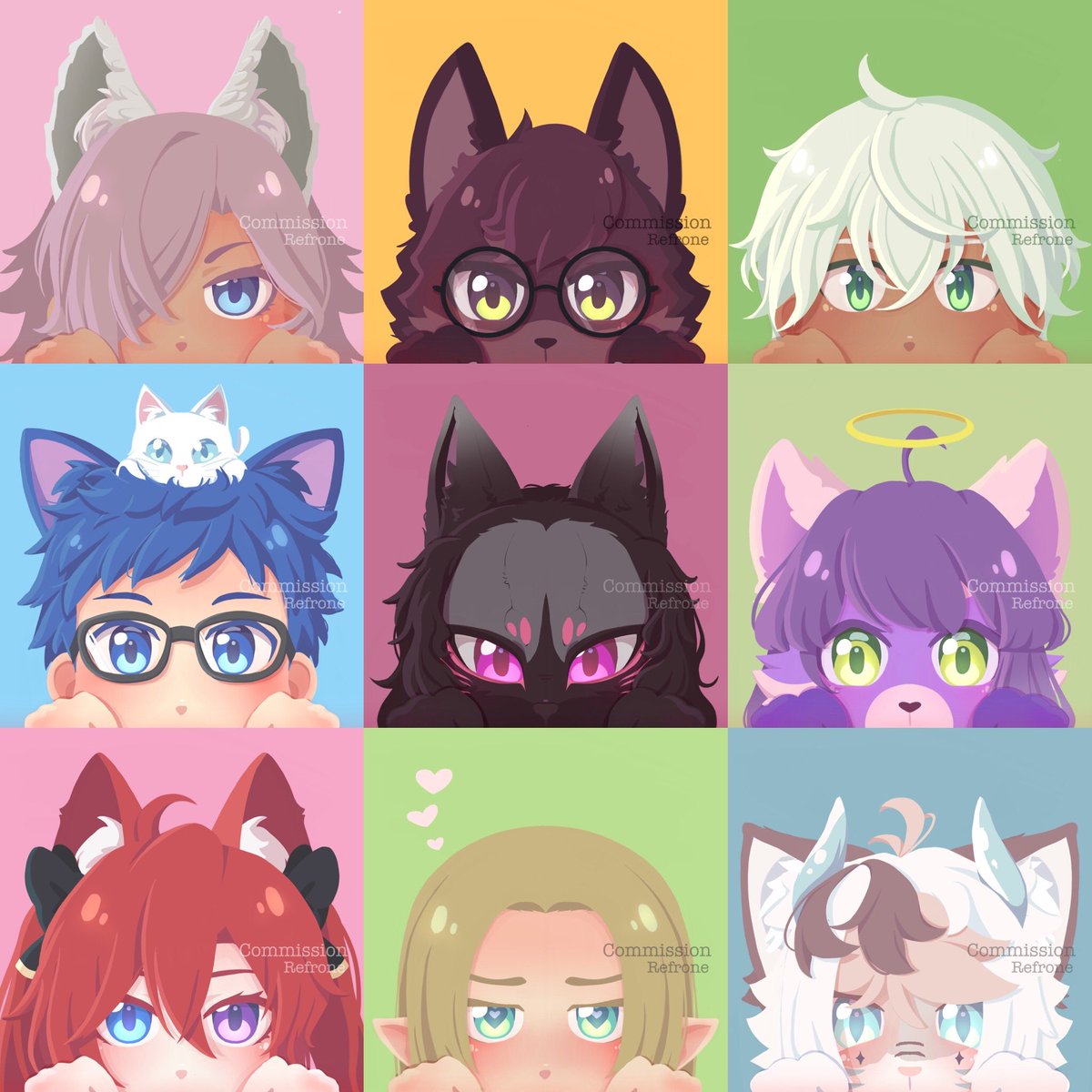 Refrone2's tweet photo. This isn’t an official commission post, but since I got LOADS of icon samples (I still have more than these but they won’t fit 😂) so I thought I’d post a lil separate post for them

I can do YCH icons like these for $15 each, if you’re interested 👀 https://t.co/gLmNV0SDFw