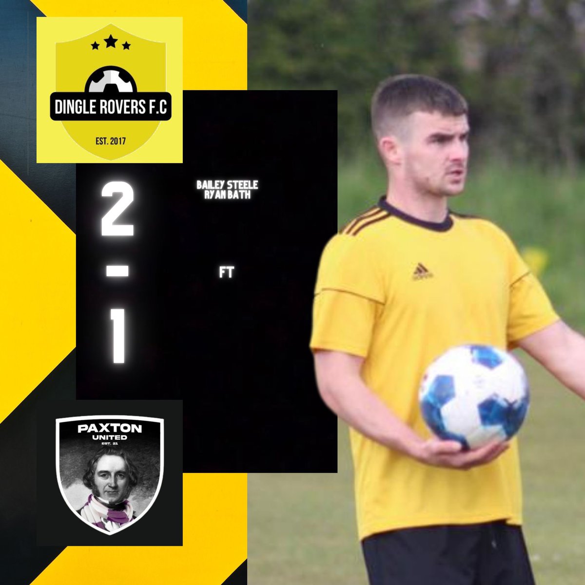 It tasted so nice, we just had to do it twice. Champions for the 2nd year running after beating Paxton for the 3rd time this season. Commiserations to Paxton and well done on an okay season. #VivaLaDingle 💛