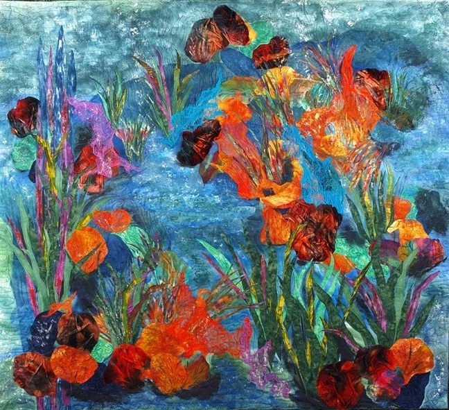 WomensArtForAll's tweet photo. Shelley #Bruca #WomensArt #ArtByWomen #Quiltmaking •Endangered Reef• https://t.co/6bsbeRIwVz