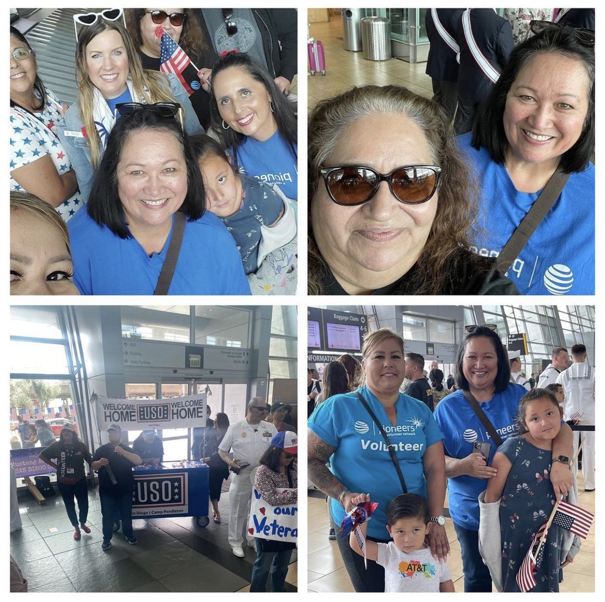 AT&T Pioneers DeAnza (@pioneersdeanza) on Twitter photo AT&T Pioneers are honored to welcome home 80 WWII and Korean War veterans from their visit to Washington DC.
@honorflightsandiego provides these amazing and so deserving veterans with a visit to memorials placed in their honor.
<a href="/ATTPioneersSD/">Pioneers San Diego</a> <a href="/ATTimpact/">AT&T Impact</a> <a href="/HFSanDiego/">HonorFlightSanDiego</a> AT&T Pioneers are honored to welcome home 80 WWII and Korean War veterans from their visit to Washington DC.
@honorflightsandiego provides these amazing and so deserving veterans with a visit to memorials placed in their honor.
<a href="/ATTPioneersSD/">Pioneers San Diego</a> <a href="/ATTimpact/">AT&T Impact</a> <a href="/HFSanDiego/">HonorFlightSanDiego</a>
