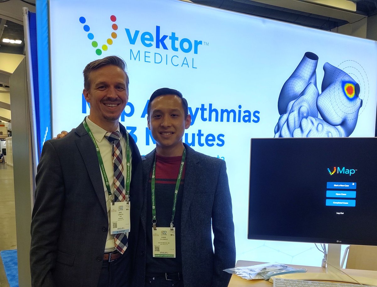 Got to see impressive results from the VMap study by the <a href="/VektorMedical/">Vektor Medical</a> team, including my friend and former lab mate, Chris Villongco and <a href="/DrKrummenEP/">David Krummen</a>, at #HRS2022. This tech noninvasively maps arrhythmias with high accuracy in ~1 minute from a single QRS on 12-lead ECG!