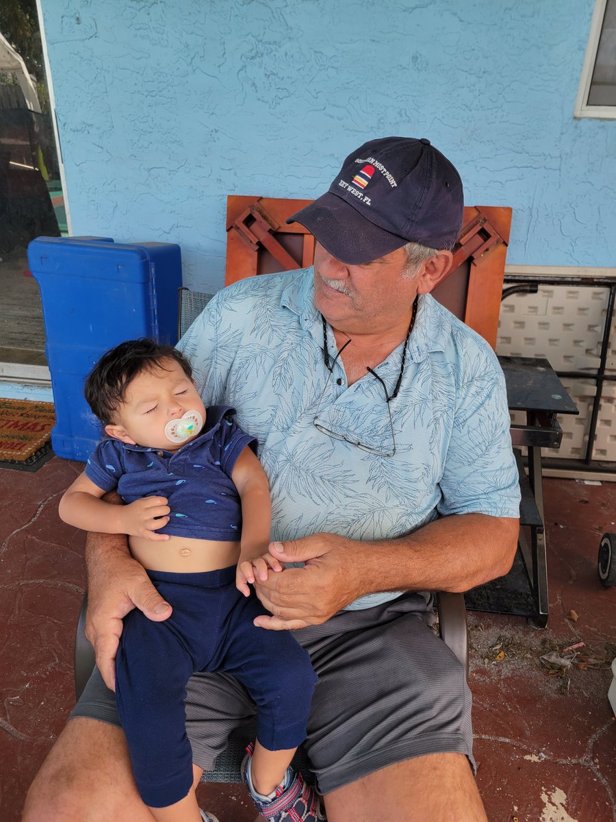 AlfonsoDager's tweet photo. Little man got cozy and passed out on grandpa! https://t.co/Qt4BJau6wp