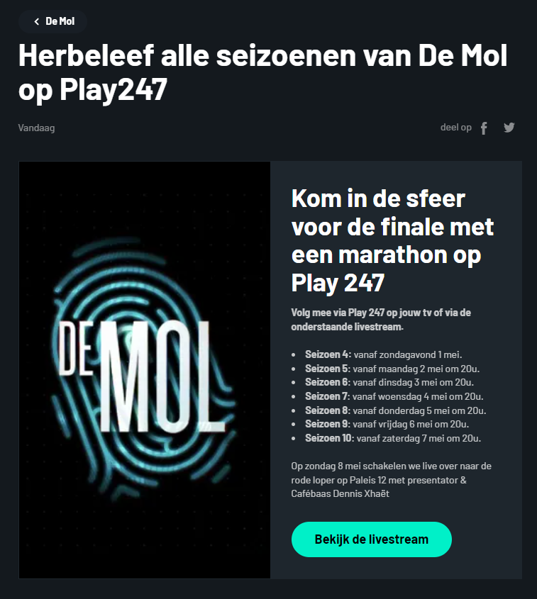 KoenWillen's tweet photo. Dit is echt wel leuk gedaan! #Play247 #DeMol
https://t.co/ib7TW5i6hY https://t.co/UnMH9rdenb