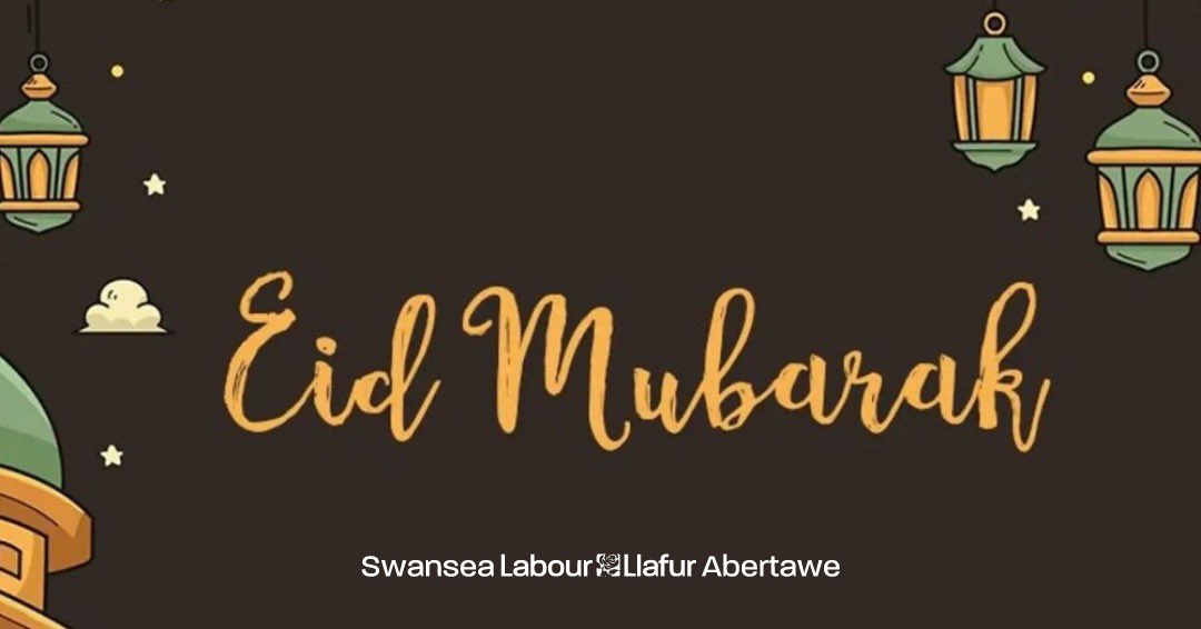 Wishing a happy and healthy Eid al-Fitr to all Muslims celebrating here in Swansea and around the world.