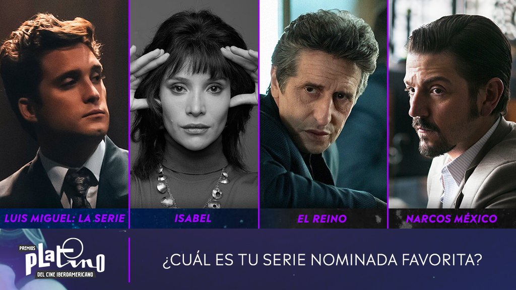 Comenta con hashtag #PremiosPlatinoTNT cuál es tu serie nominada favorita