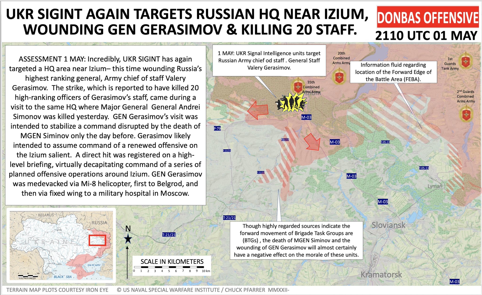 Chuck Pfarrer on Twitter: "IZIUM TACMAP 2110 UTC 01 MAY. Incredibly