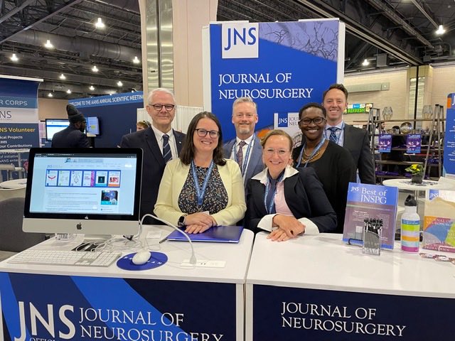 Here in Philadelphia at the AANS annual meeting with the amazing staff of the Journal of Neurosurgery @TheJNS #neurosurgery @AANSNeuro @aans