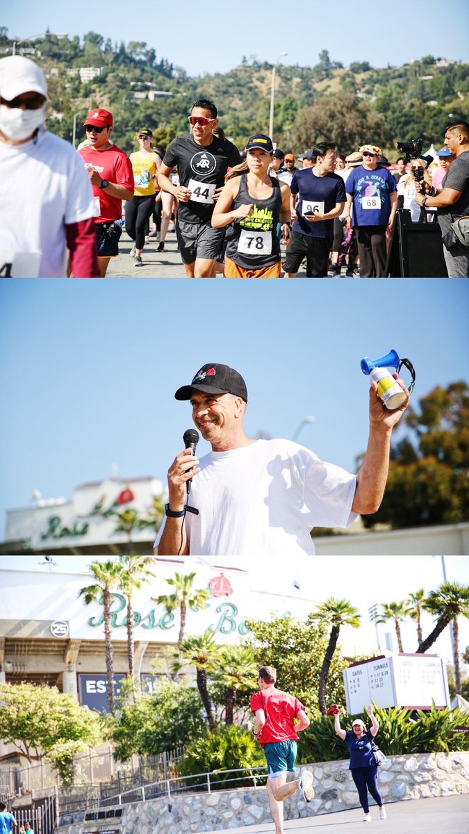 RoseBowlStadium's tweet image. Today we celebrated the Rose Bowl’s CEO and General Manager, Darryl Dunn, with the Darryl Dunn Cinco de Mayo 5K. After 27 years, Darryl is set to retire in June and is known for taking many meetings while walking the recreation loop. Today the community came to walk beside him.