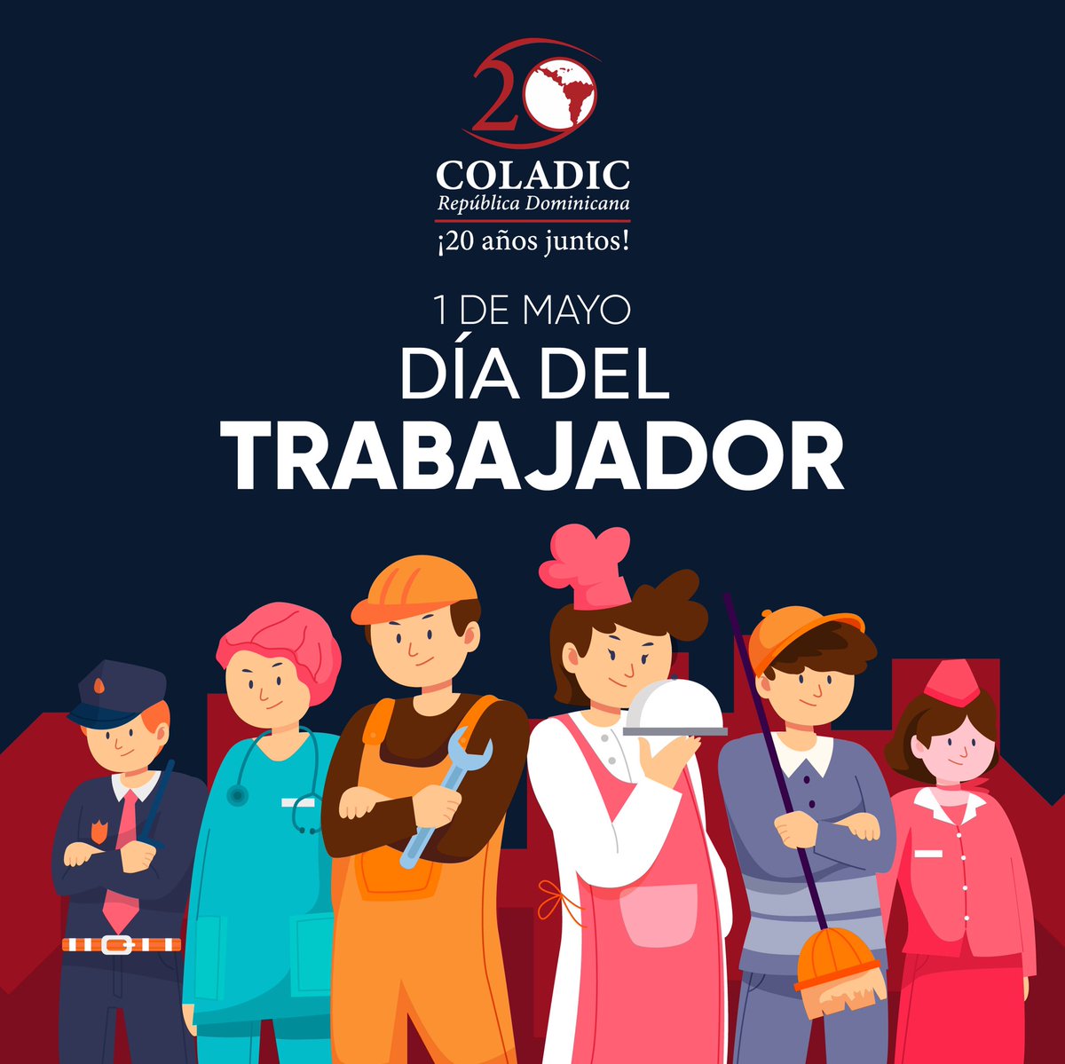 coladicrd's tweet photo. Hoy se conmemora el Día del Trabajador, en el que destacamos las importantes conquistas logradas en beneficio de los trabajadores: reducción de la jornada laboral, el salario mínimo, seguridad social, vacaciones, derecho a la asociación sindical, entre otras. https://t.co/2yuJqw0LbN