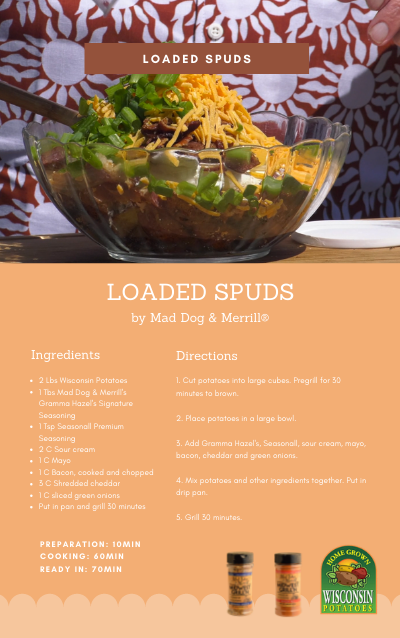 DogMerrill's tweet photo. Learn how to make Loaded Spuds on the Grill! https://t.co/b4Hli8LyAk
#grillingrecipes #learntogrill #grillingblog #howtogrill #maddogandmerrill #americasgrillingshow @wpvga @eatwisconsinpotatoes #wisconsinpotatoes https://t.co/ipquXQW04j https://t.co/w0vaFiHZX9