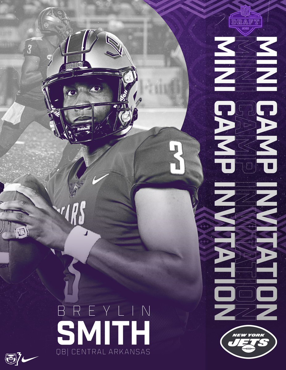 Time to #TakeFlight  

<a href="/BreylinSmith/">Breylin Smith</a> has landed a mini camp invite to the <a href="/nyjets/">New York Jets</a>. Congratulations!!

#NFLDraft #BearClawsUp
