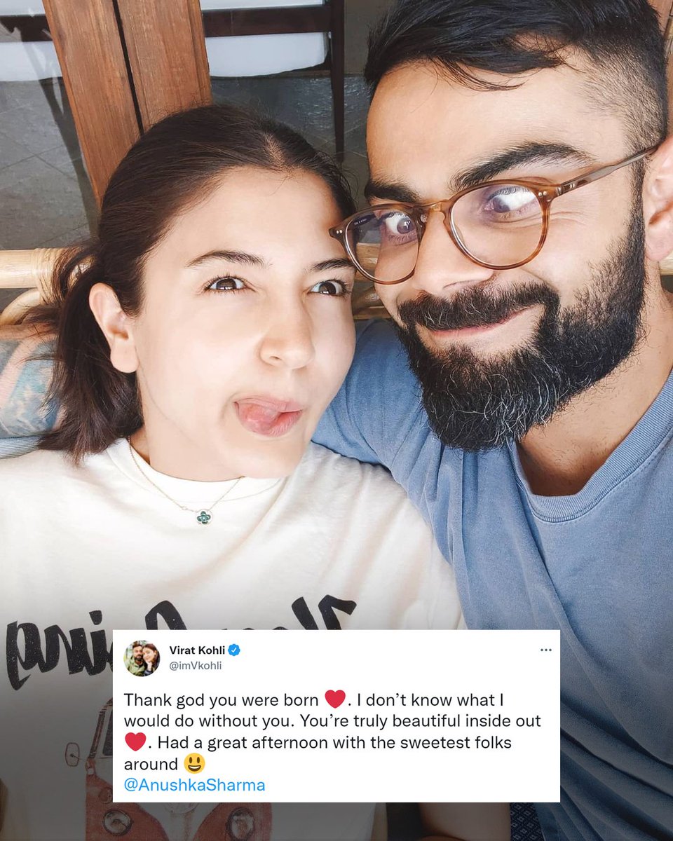 SzmMania's tweet photo. Virat Kohli wishes Anushka Sharma on her birthday! ❤

#ViratKohli #AnushkaSharma #HappyBirthdayAnushka https://t.co/FVDym5vGDV
