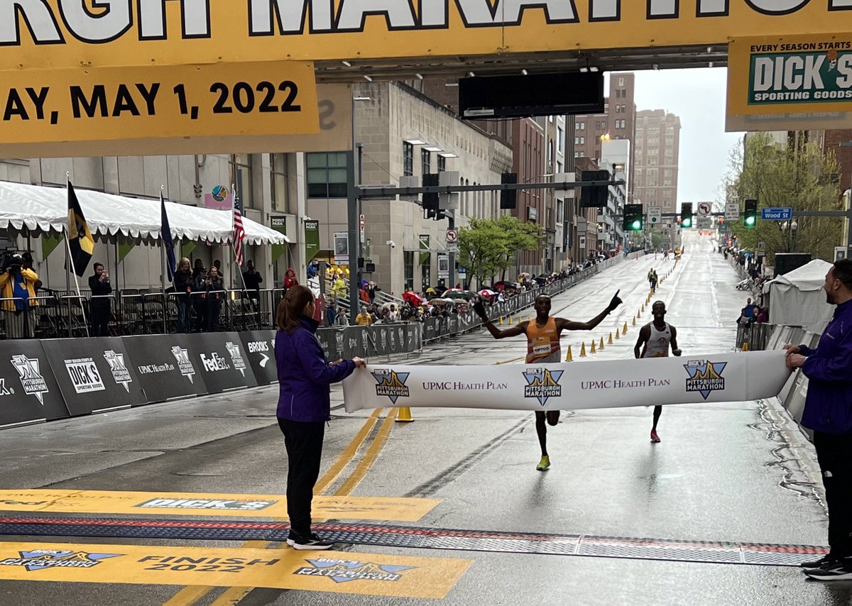 Today, I raced my first half marathon at the <a href="/pghmarathon/">Pittsburgh Marathon</a> 
And I won! I am very pleased with my time of 1:01:25. Thanks to the race organizers for giving us the opportunity to race today. Thanks to <a href="/hoka/">HOKA</a> <a href="/naz_elite/">HOKA NAZ Elite</a> and @hawimanagement for all their support.