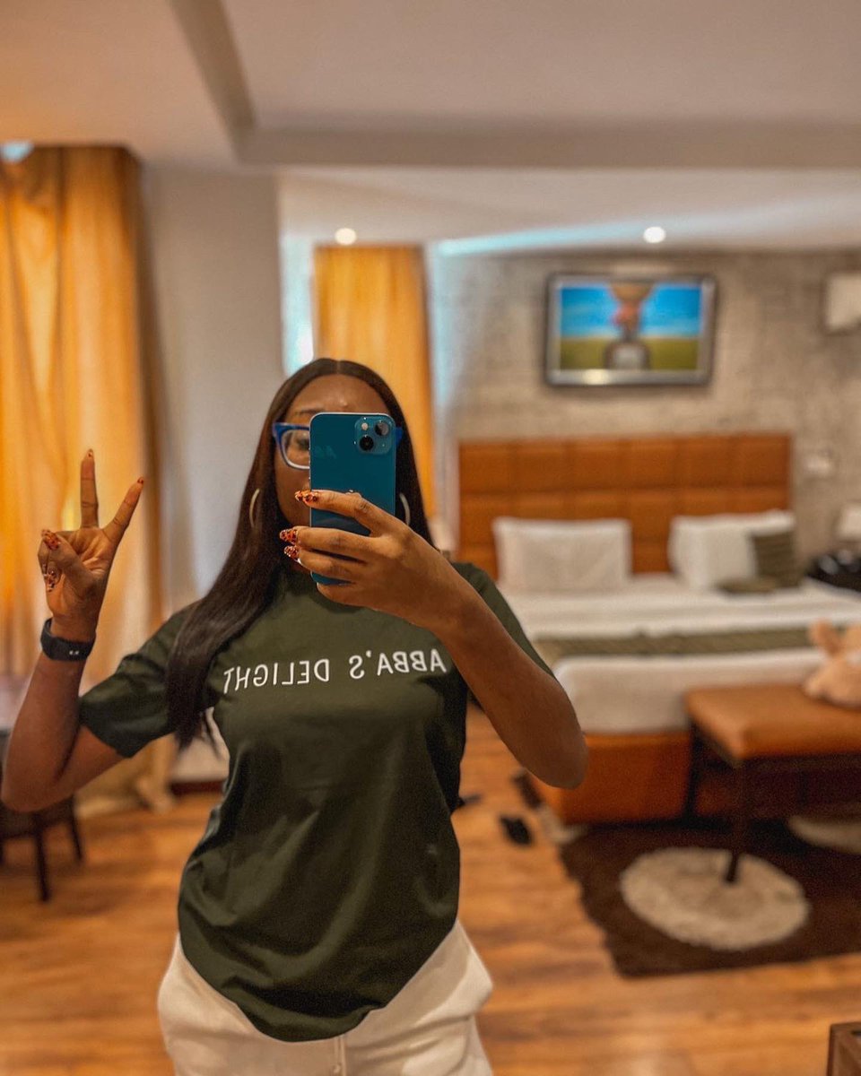 lightandcotton's tweet photo. @BolajiBillionss rocking her “Abba’s delight” in army green https://t.co/QxjAaumMJG
