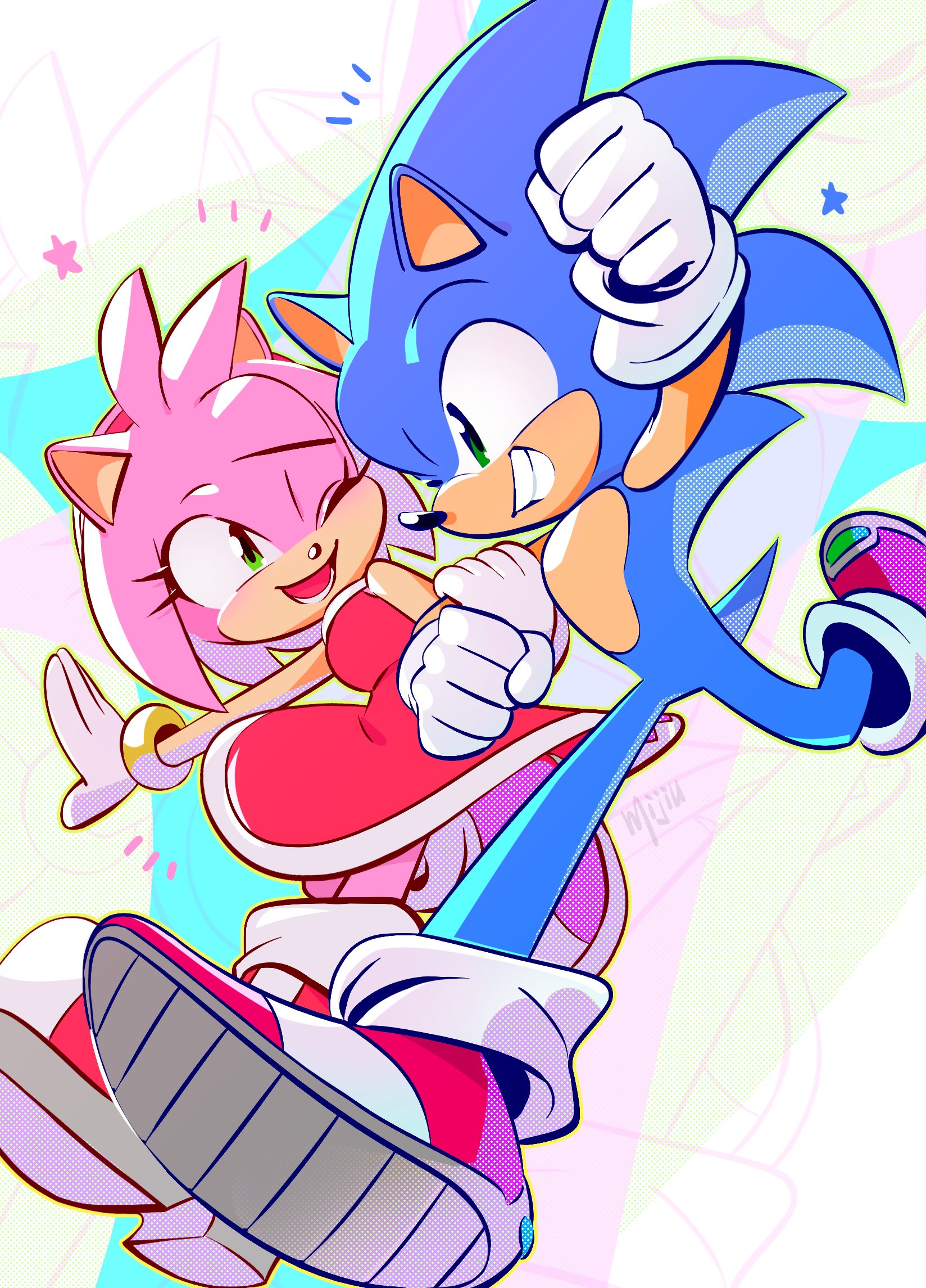 ❄️Kuu Kuu❄️ on X: Mwaahh #SonAmy #sonicfanart