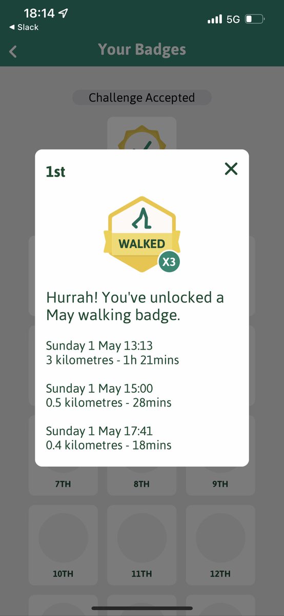 SutchFun's tweet photo. Nailing day one of the May Walking Challenge 😅 #BWF22 you can join in today too Bristol's Walking Challenge on @gojauntly https://t.co/gKWO8WmLin https://t.co/QHNhl55htF