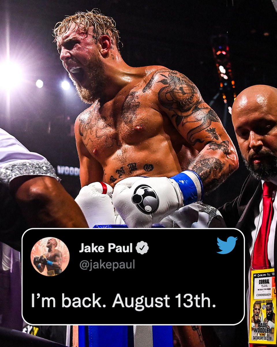 ESPNRingside's tweet image. .@JakePaul has announced that he'll make his return to the ring in August. 

Who do you want to see him fight next? 🤔