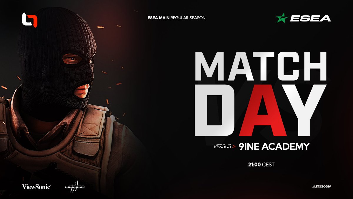 Our <a href="/ESEA/">ESEA League</a> Main season is starting tonight! 👏

🆚 „9INE Academy“
⏰ 21:00 CEST
📺 twitch.tv/nuexelele
🎙 <a href="/nuyxcs/">Nils 'nüx'</a> 

#LETSGODIV