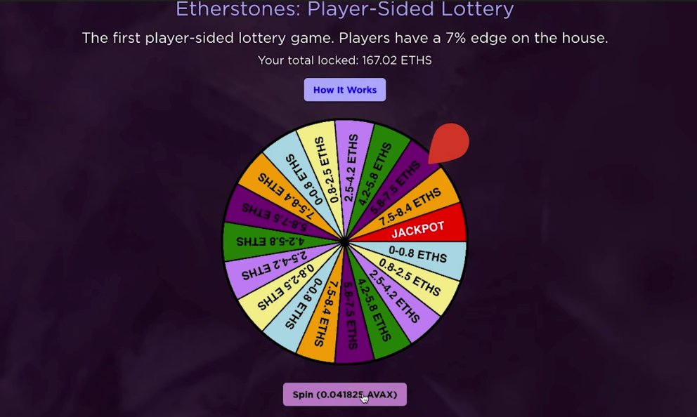 Coffee On The Blockchain (@thecoffeeblock) on Twitter photo $ETHS lottery explained!
-Pay small AVAX fee to spin the wheel
-Spin once every 24 hours
-Win between 0-5% of your LOCKED $ETHS amount BACK after each pull
-Players have a 7% advantage
80% of AVAX fees used for buyback/liquidity. 20% <a href="/EtherstonesFi/">Etherstones 💎</a> growth
Really cool idea $ETHS lottery explained!
-Pay small AVAX fee to spin the wheel
-Spin once every 24 hours
-Win between 0-5% of your LOCKED $ETHS amount BACK after each pull
-Players have a 7% advantage
80% of AVAX fees used for buyback/liquidity. 20% <a href="/EtherstonesFi/">Etherstones 💎</a> growth
Really cool idea