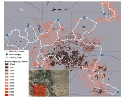 NV_Mtn_Ecohydro's tweet photo. New paper! 🌊🌲🪳PhD student Aidan Manning and @ACsank
"Spruce Beetle Outbreak Increases Streamflow From Snow-Dominated Basins in Southwest Colorado, USA" 
https://t.co/iCT3brID3j https://t.co/i6CxL55CKe