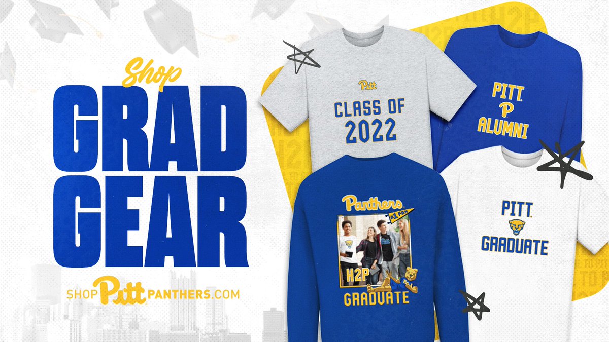 Pitt_TeamStore's tweet image. Celebrating a #PittGrad this weekend? Get yourself customized Pitt grad gear! 🎓

Shop now: custom.shoppittpanthers.com

#H2P