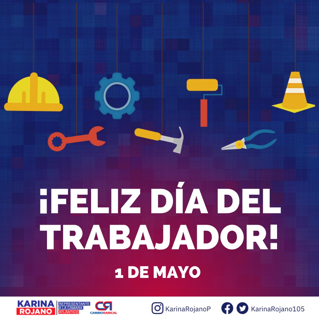 En el #DiaDelTrabajdor envío un saludo de agradecimiento a todos los trabajadores de Colombia, quienes día a día construyen una mejor Nación. Continuaremos garantizando la reactivación productiva que genere nuevos empleos, cerrando de esta manera las brechas sociales 🇨🇴.