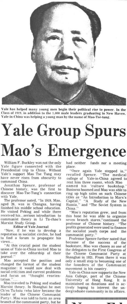 Mao was a Yale student and Skull and Bones Member. The Jesuits planned the great Chinese Genocide by Mao Zedong darknessisfalling.com/darknessisfall…