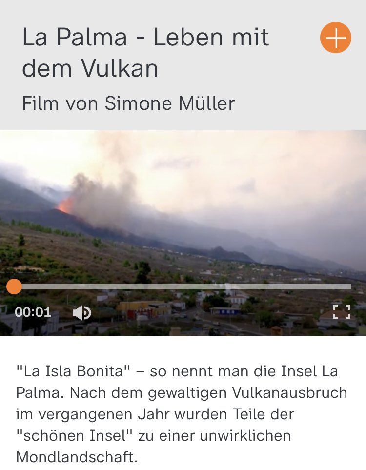 lapalmarss's tweet image. La Palma in ZDF: La Palma - Leben mit dem Vulkan 
vídeo in link 👉 zdf.de/dokumentation/… #LaPalma #Kanaren @ZDF @ZDFheute #islabonita #masFuertesQueElVolcan