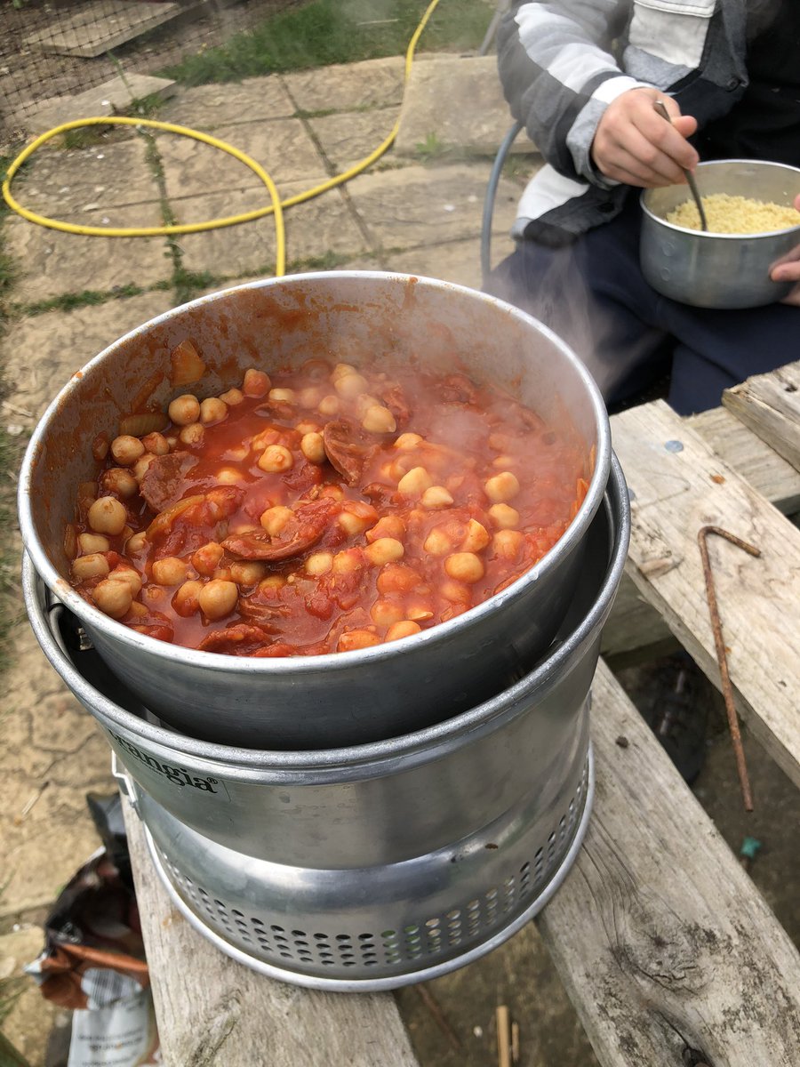 My 40 year old Trangia, veteran of Interrail etc, needed only a new O-ring (the old one was just a sticky mess) and now good for the next generation’s DofE.  Today, a practice chorizo tagine…