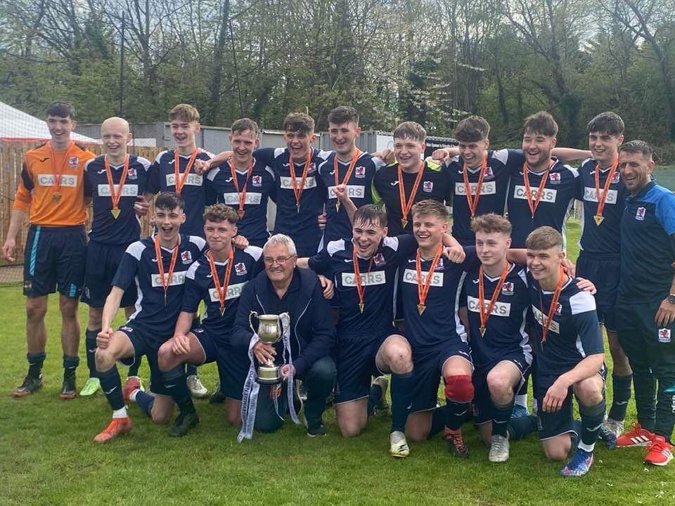 Congratulations to Raith Rovers CC u18s winning The Darren Stewart Trophy today with a 3-2 victory against Bridge of Earn ⚽️💙⚽️💙