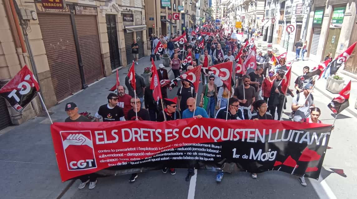Los derechos se conquistan luchando #CGT #1mayo #1Mayo2022 #València