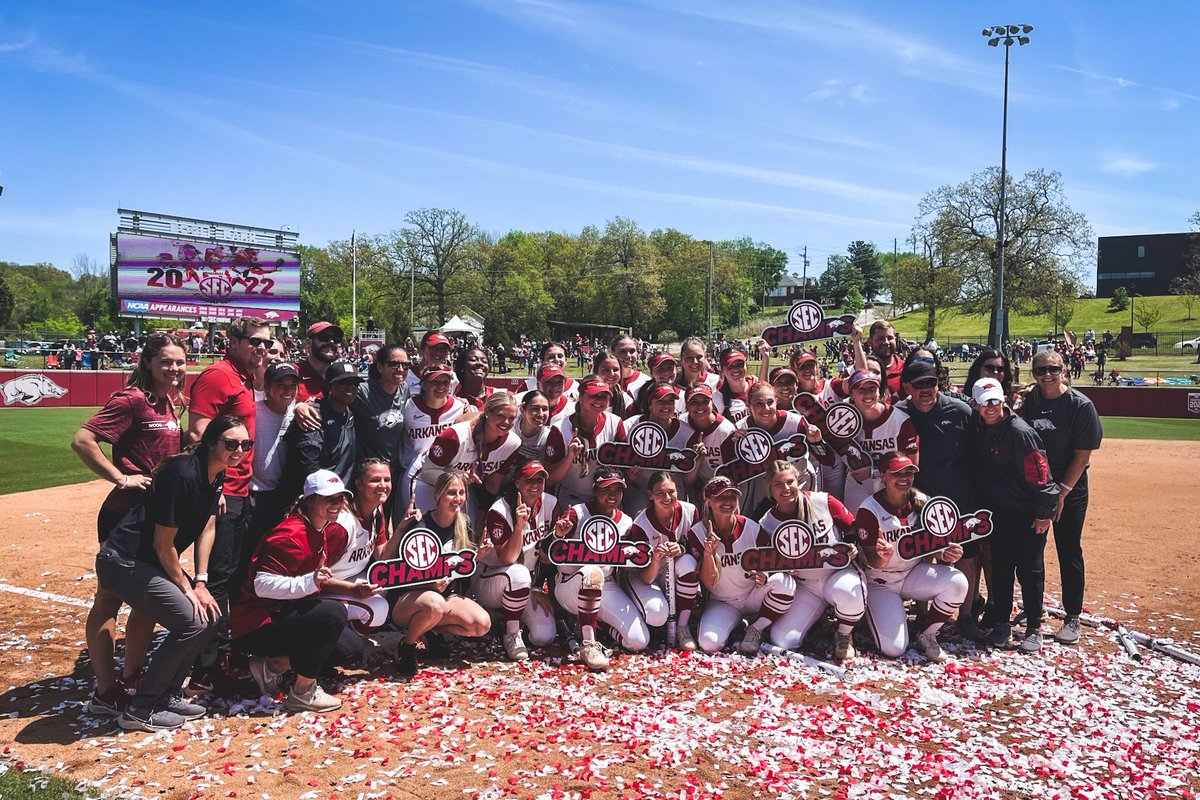 𝐖𝐏𝐒 🐗🥎

Congratulations to <a href="/RazorbackSB/">Arkansas Softball</a> for clinching at least a share of the 2022 #SECSB regular season title!