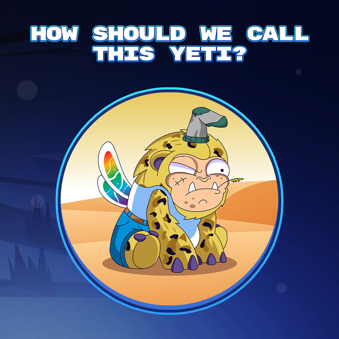 MetaYetiGame's tweet image. 🧊 How should we call this Yeti? 🧊

10 most liked answers will receive #icelist spots

#MakeYourFootprint🐾 #bigfoot #LUNAtics