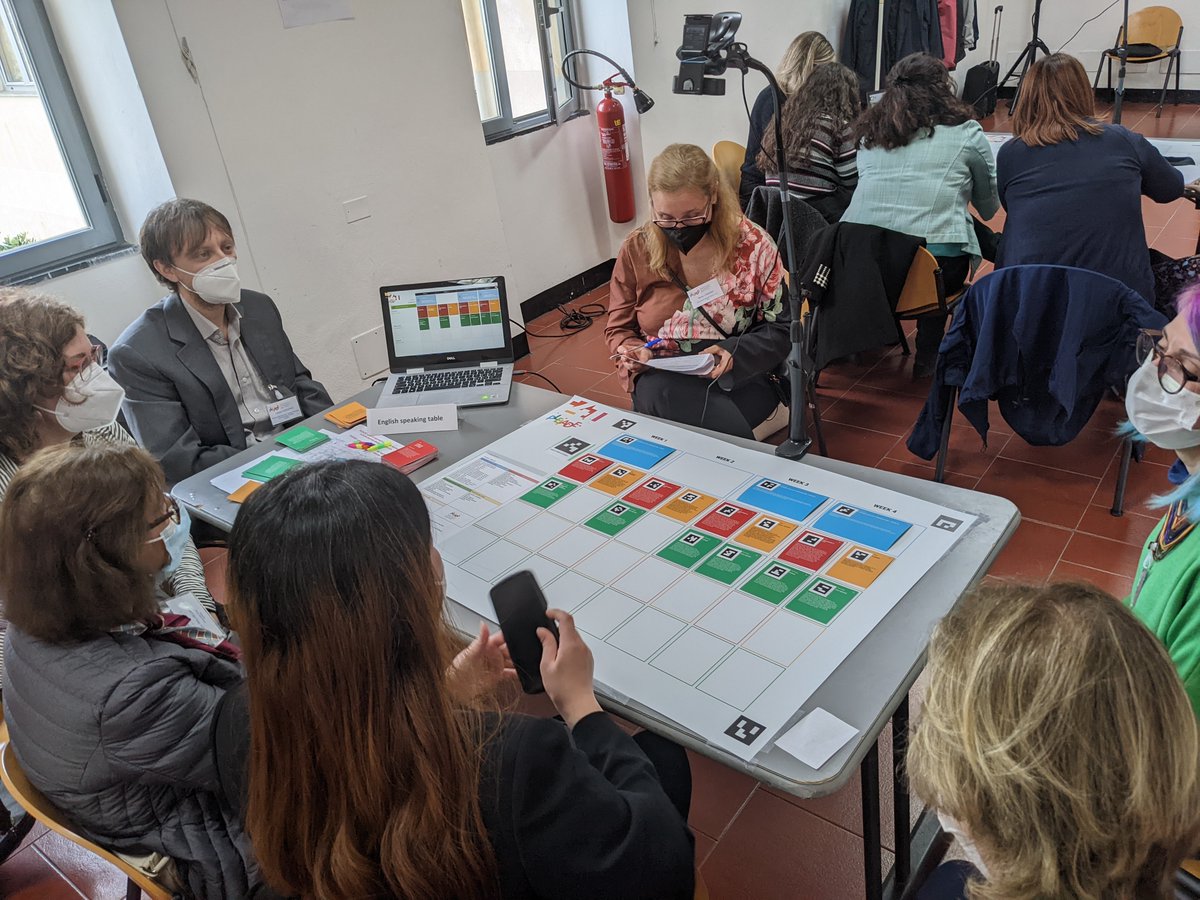 PleiadeProject's tweet photo. Playing with the I4Ts game at the ATEE winter conference, on April 20th! #pleiadeproject #ATEE2022winterconference #sestrilevante https://t.co/JI8vnyswGo