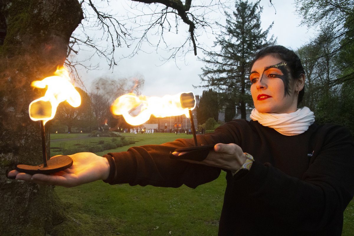 cultureworksie's tweet photo. A magical night on the eve of Bealtaine at Turlough Park, as we celebrated the changing seasons, the coming of summer and the FOLKLIFE collection at the 
@NMIreland - Country Life. 

#MayoFaoinSpéir 
@artscouncil_ie @MayoArtsOffice @NMIreland @LinenhallMayo
 
📷@AlisonLaredo https://t.co/wIe4KcVhhN