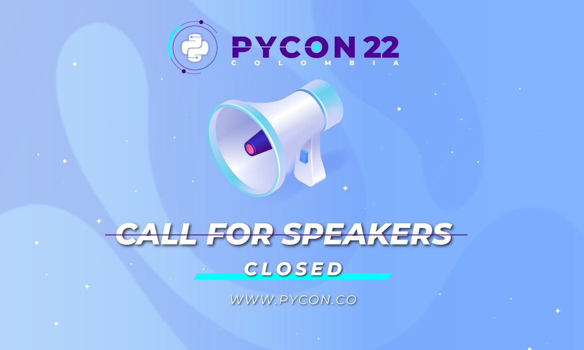 pyconcolombia's tweet photo. Thank you for submitting your proposal for #PyConColombia2022.

The review team will check out in detail each proposal, and notify via email the result during the next weeks.

Website: https://t.co/UcWBQ5VMIn

#PyConColombia #Python #PythonColombia #Pythoncode #Pythonconference https://t.co/0wAvkoyoeE