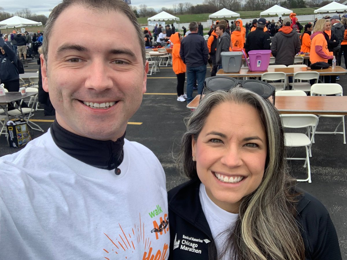 JackVrett's tweet photo. Rose Marie and I had a great time this morning supporting the @mssociety in Palatine's Walk MS!  So much love and compassion all around.  Thank you to Harper College and all of the generous sponsors!  #mswalk2022 https://t.co/2WrvVd0AK6