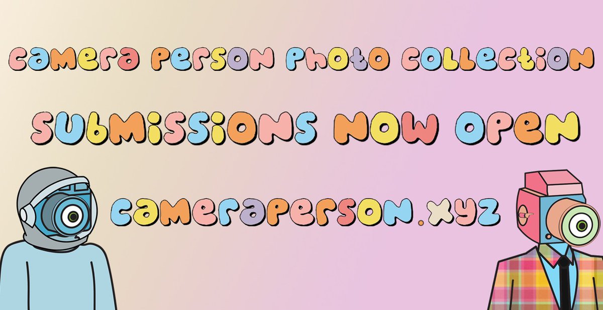 CameraPersonNFT's tweet image. CAMERA PERSON PHOTO COLLECTION PLATFORM IS NOW LIVE🏅🏅🏅

SUBMISSIONS ARE OPEN🙌🙌🙌

GO CHECK IT OUT AND REGISTER AS AN ARTIST IN OUR COLLECTION📸📸📸

cameraperson.xyz